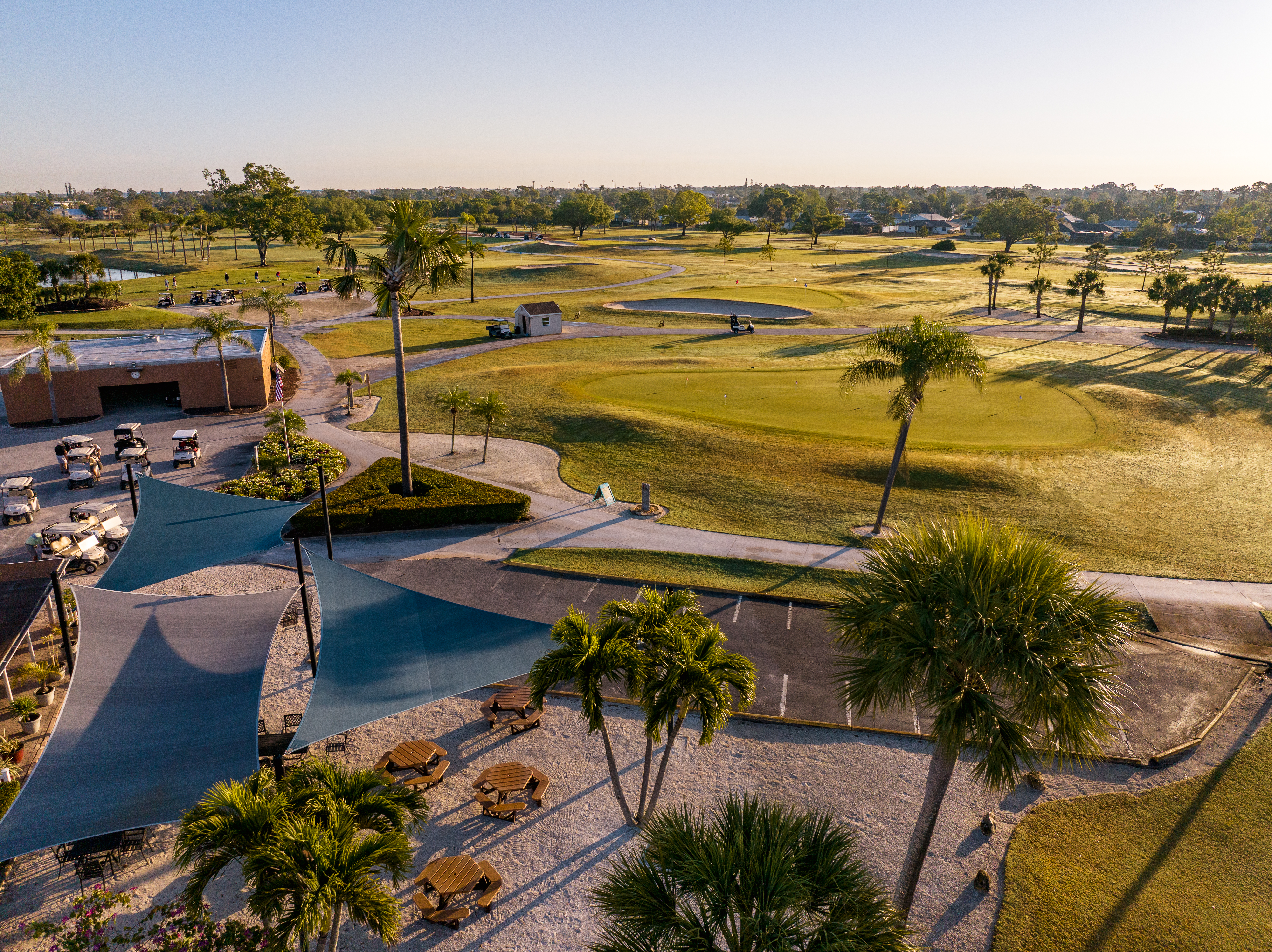 Pathway on golf course 